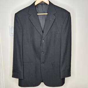 CITY STREETS Custom Fit Suit Jacket Classic 3 Button Black Men's Blazer